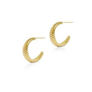 NWT Arooj Croissant Hoops - Gold Vermeil